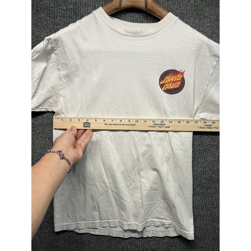 Santa Cruz‎ Skateboard Graphic T Shirt White Cut Size Tag S/M Y2K - Picture 7 of 7